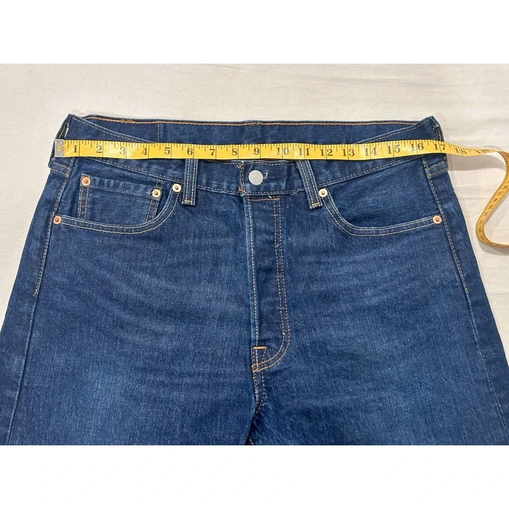 Levi's Men's 501 34x30 Original Straight Fit Jeans - Dark Wash